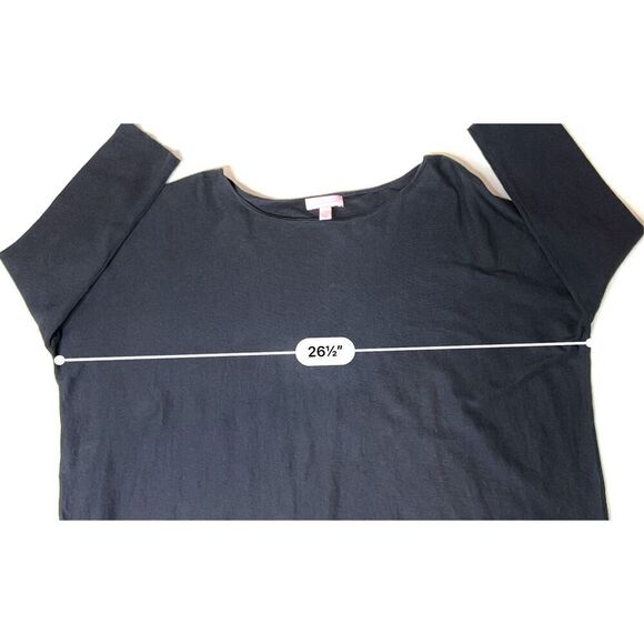 Lilly Pulitzer Elba Black Tunic Sweater LARGE Pom Poms Coolmax Oversized Boho - Picture 6 of 10